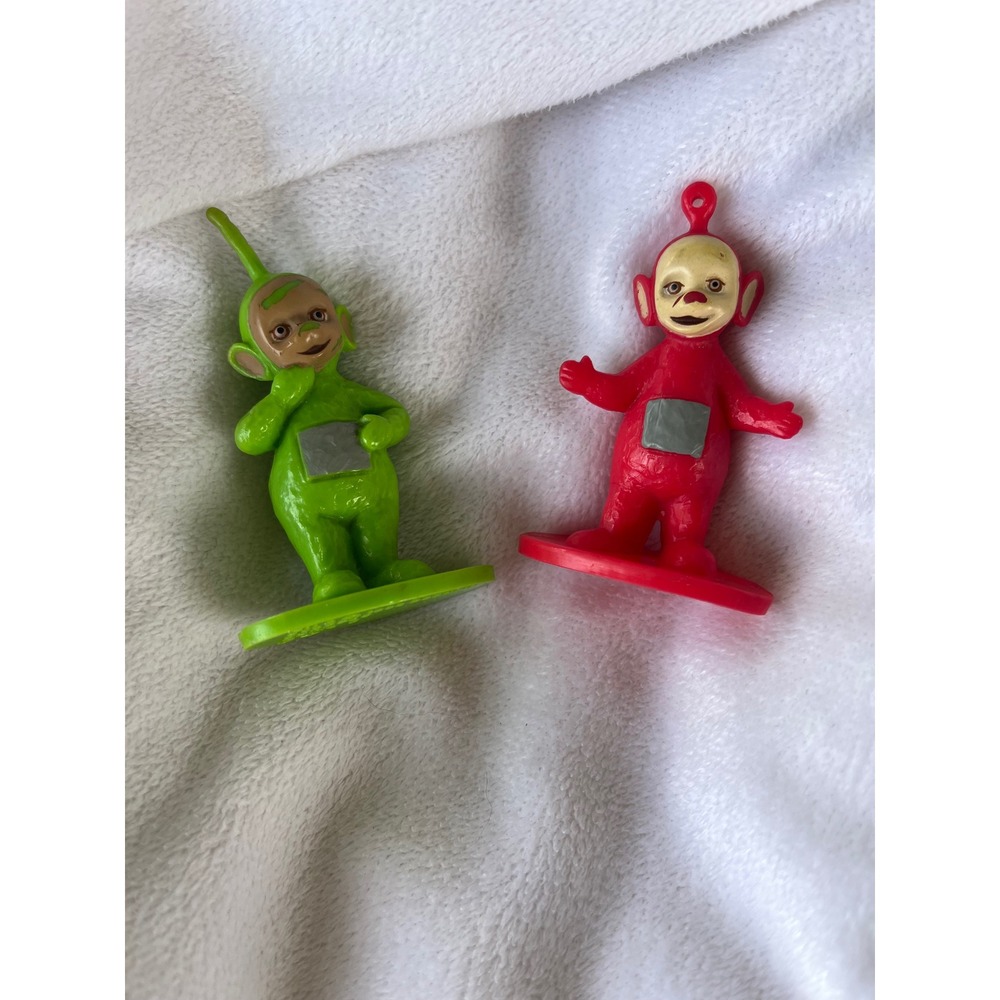 Vintage 1998 Teletubbies DecoPac Cake Topper Figures Dipsy Po Ragdoll Lot of 2